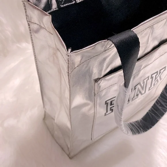 Victoria’s Secret Metallic Silver Shopping Bag NWT Excellent Condition - Picture 5 of 8